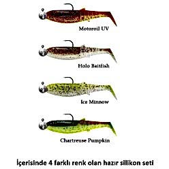 Savage Gear Cannibal Shad 6.8cm 3gr+5gr #1/0 Clear Water 4+4 Adet Silikon Seti