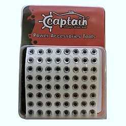 Captain 7632 6mm Yapışkanlı Naturel Silikon Damla Göz 64'lü Paket