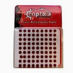 Captain 7631 Göz 5mm Yapışkanlı Kırmızı Silikon Damla Göz 81'li Paket