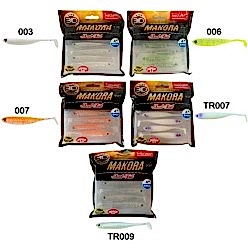 Lucky John Makora 3D Shad Tail 4'' (10.16 cm) 6'lı Paket Silikon Yem