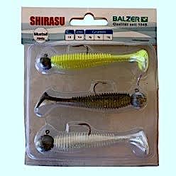 Balzer 16123 Shirasu Akiri Worm 7cm Silikon Yem 3'lü SET 1/0 İğneli 6-9-12gr Zokalar