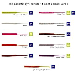 Kendo Fire Worm Lrf Silikonu 5cm (18'li Paket) Karides Kokulu