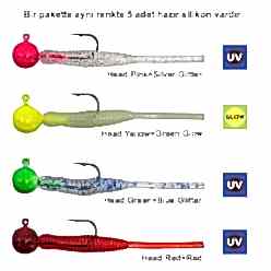 Kendo Hook Worm 2gr Jighead 4.5cm Lrf Silikonu (5'li Paket)