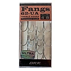 BKK Fangs-62 UA Üçlü Olta İğnesi 8'li Paket No:4